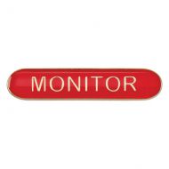 Scholar Bar Badge Monitor Red 40mm