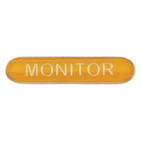 Scholar Bar Badge Monitor Yellow 40mm