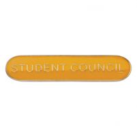 Scholar Bar Badge Student Council Yellow 40mm