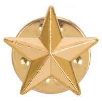 3D Gold Star Pin Badge 12mm : New 2019