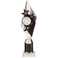 Pizzazz Plastic Tube Trophy Silver - Black 325mm : New 2022