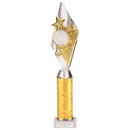 Pizzazz Plastic Tube Trophy Silver - Gold 400mm : New 2022
