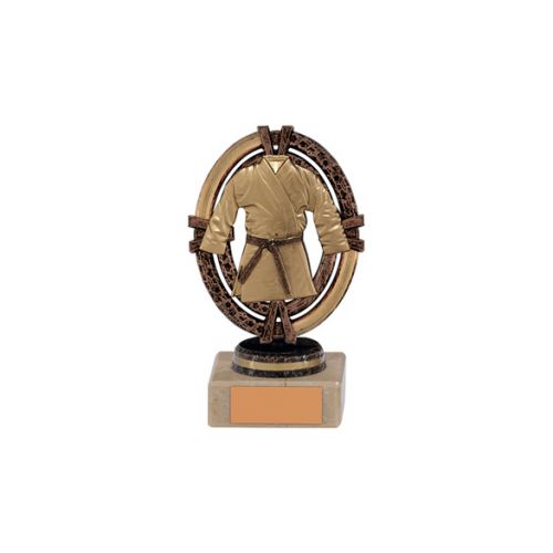 Maverick Legend Block Martial Arts Bronze Trophy 125mm