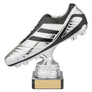 World Striker Premium Football Boot Trophy Award Silver and Black 150mm : New 2019