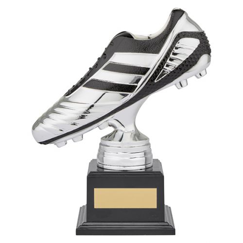 World Striker Premium Football Boot Trophy Award Silver and Black 185mm : New 2019