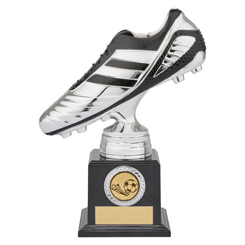 World Striker Premium Football Boot Trophy Award Silver and Black 200mm : New 2019