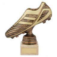 World Striker Premium Football Boot Trophy Award Antique Bronze and Gold 160mm : New 2019