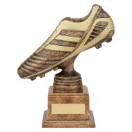 World Striker Premium Football Boot Trophy Award Antique Bronze and Gold 185mm : New 2019