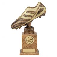 World Striker Premium Football Boot Trophy Award Antique Bronze and Gold 220mm : New 2019
