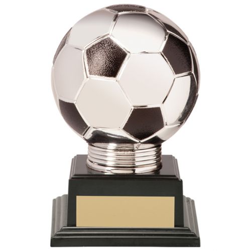 Valiant Legend Football Trophy Award Silver and Black 130mm : New 2020