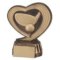 Slipstream Golf Trophy Antique Bronze and Gold 120mm
