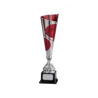Quest Laser Cut Silver and Red Presentation Cup 395mm