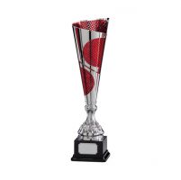 Quest Laser Cut Silver and Red Presentation Cup 445mm