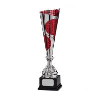 Quest Laser Cut Silver and Red Presentation Cup 465mm