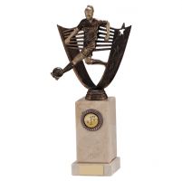 Cosmic Striker Girls Football Trophy Award Antique Bronze 270mm