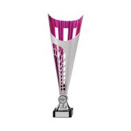 Garrison Plastic Laser Cut Presentation Cup Silver and Pink 305mm