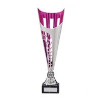 Garrison Plastic Laser Cut Presentation Cup Silver and Pink 325mm
