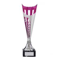 Garrison Plastic Laser Cut Presentation Cup Silver and Pink 350mm