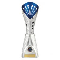 All Stars Deluxe Rapid Trophy Award Silver and Blue 315mm : New 2019