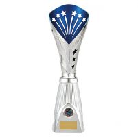 All Stars Deluxe Rapid Trophy Award Silver and Blue 385mm : New 2019