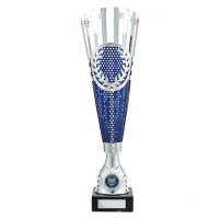 Inspire Laser Cut Presentation Cup Silver and Blue 380mm : New 2019