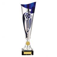 Champions Football Presentation Cup Silver and Blue 340mm : New 2019