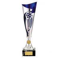 Champions Football Presentation Cup Silver and Blue 360mm : New 2019