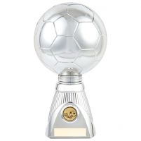 Planet Football Deluxe Rapid 2 Trophy Award Silver and Black 255mm : New 2019