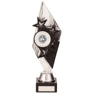 Pizzazz Plastic Trophy Award Silver and Black 280mm : New 2020