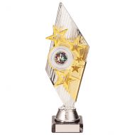 Pizzazz Plastic Trophy Award Silver and Gold 270mm : New 2020