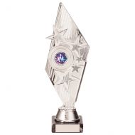Pizzazz Plastic Trophy Award Silver 270mm : New 2020