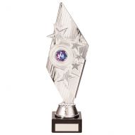 Pizzazz Plastic Trophy Award Silver 280mm : New 2020