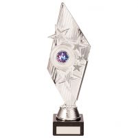 Pizzazz Plastic Trophy Award Silver 280mm : New 2020