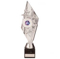 Pizzazz Plastic Trophy Award Silver 300mm : New 2020