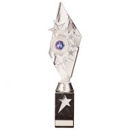 Pizzazz Plastic Trophy Award Silver 350mm : New 2020
