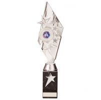 Pizzazz Plastic Trophy Award Silver 350mm : New 2020