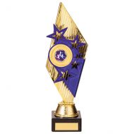 Pizzazz Plastic Trophy Award Gold and Purple 280mm : New 2020