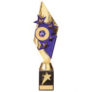 Pizzazz Plastic Trophy Award Gold and Purple 325mm : New 2020