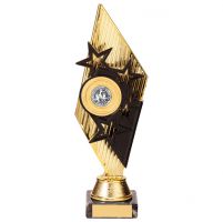 Pizzazz Plastic Trophy Award Gold and Black 270mm : New 2020