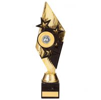 Pizzazz Plastic Trophy Award Gold and Black 300mm : New 2020