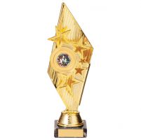 Pizzazz Plastic Trophy Award Gold 270mm : New 2020