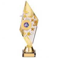 Pizzazz Plastic Trophy Award Gold and Silver 270mm : New 2020