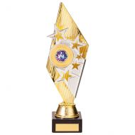 Pizzazz Plastic Trophy Award Gold and Silver 280mm : New 2020