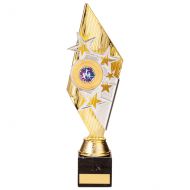 Pizzazz Plastic Trophy Award Gold and Silver 300mm : New 2020