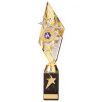 Pizzazz Plastic Trophy Award Gold and Silver 350mm : New 2020