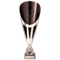 Rising Stars Deluxe Plastic Lazer Presentation Cup Silver and Black 295mm : New 2020