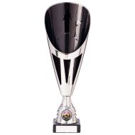Rising Stars Deluxe Plastic Lazer Presentation Cup Silver and Black 305mm : New 2020
