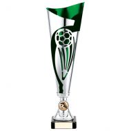Champions Football Presentation Cup Silver and Green 325mm : New 2020