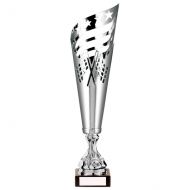 Monza Lazer Cut Metal Presentation Cup Silver and Black 330mm : New 2020