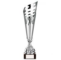 Monza Lazer Cut Metal Presentation Cup Silver and Black 365mm : New 2020